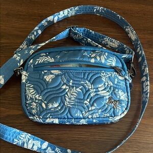 Lug Blue and White Floral Crossbody Bag